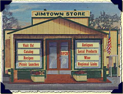 Image of Jimtown Store, with links to other points in the site